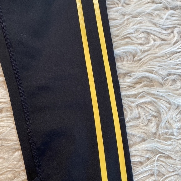 Splits59 Black Leggings with Gold Stripes - Picture 6 of 10